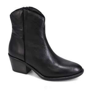 Miz Mooz Duante Black Leather Ankle Boots
